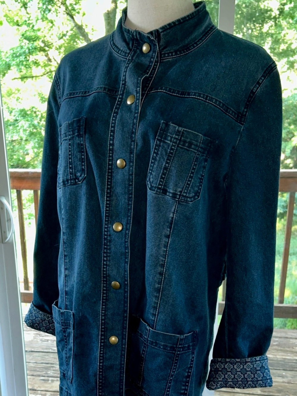 Women’s J. Jill Blue Jean Jacket Size Large
